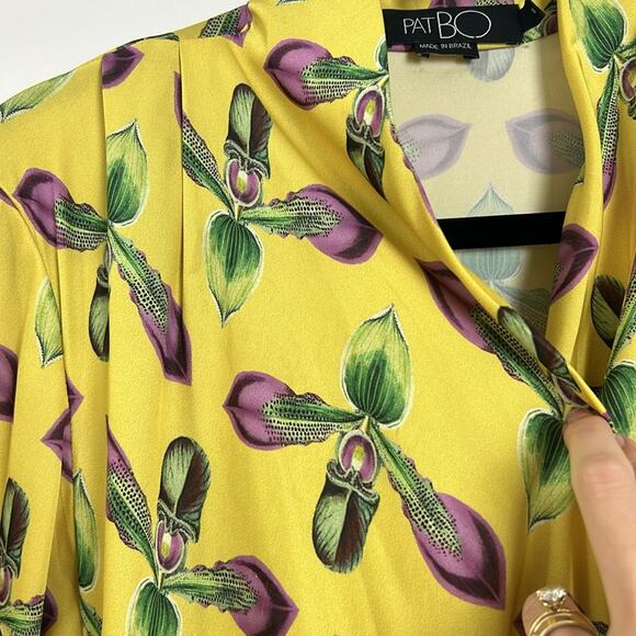 PatBO Yellow Floral Wrap Blouse - Picture 7 of 7